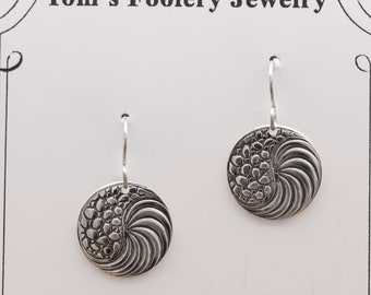 Yin Yang Abstract Fine Silver Earrings-Earrings for Women-Drop Earrings