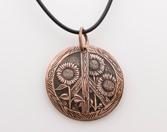 Peace Symbol Copper Pendant-Copper Jewelry-Necklaces for Women