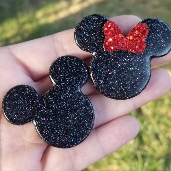 Marcadores de rayos X con purpurina de Mickey y Minnie; colores tradicionales