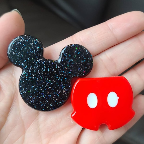 Marcadores de rayos X de ratón y pantalones con purpurina: opción de inicial personalizada