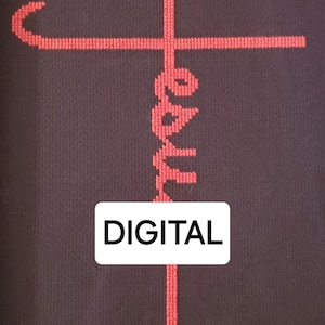 Jesus Cross Cross Stitch Pattern, Digital Only