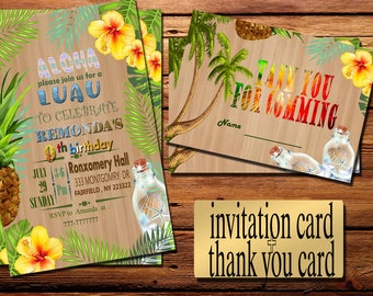 luau invitations etsy