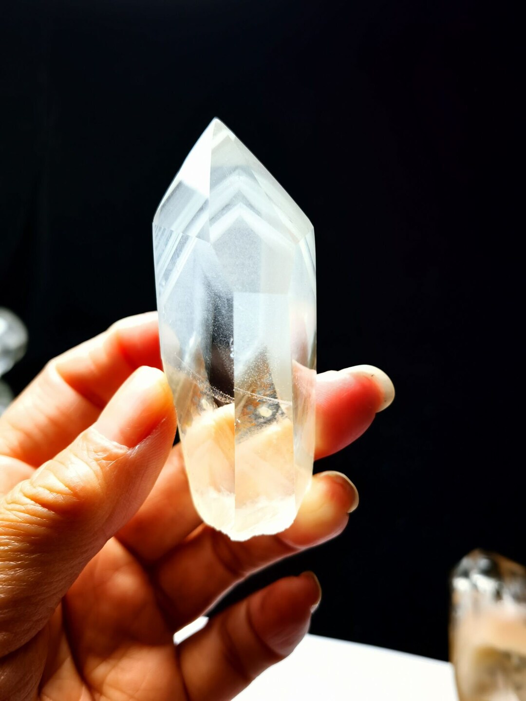 Tibetan High Altitude Phantom 6 Sided Crystal Quartz Point 2.75 ...