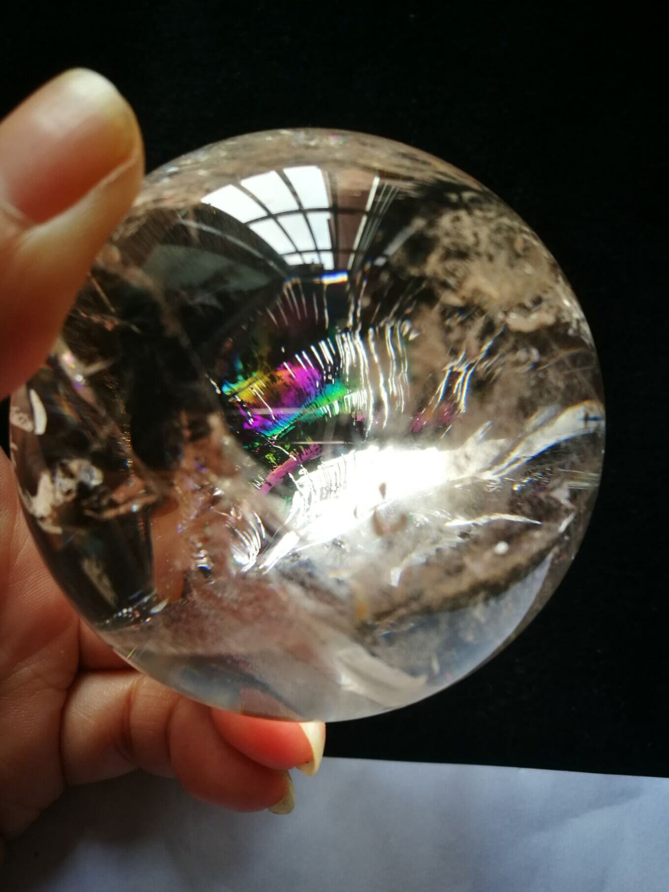 Tibet High Altitude Water Clear Rainbow Crystal Quartz Ball - Etsy