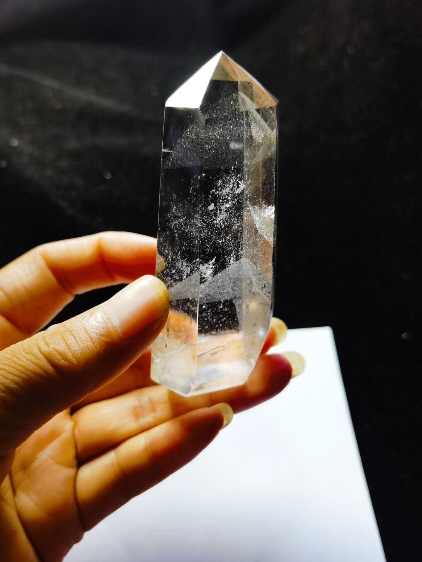 Natural Tibet High Altitude Clear Phantom Rainbow Crystal Quartz 6