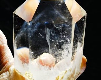 本物のチベット高地クリアブルーファントムクリスタルクォーツ 6面