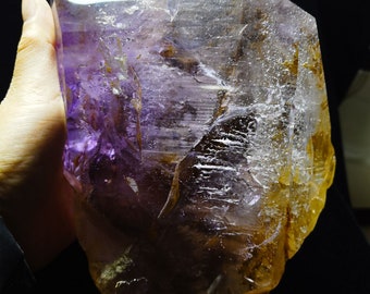 Real Natural Tibetan High Altitude  Clear Purple Amethyst Crystal Quartz 9.05 inch Healing Reiki Energy Spiritual#20220208