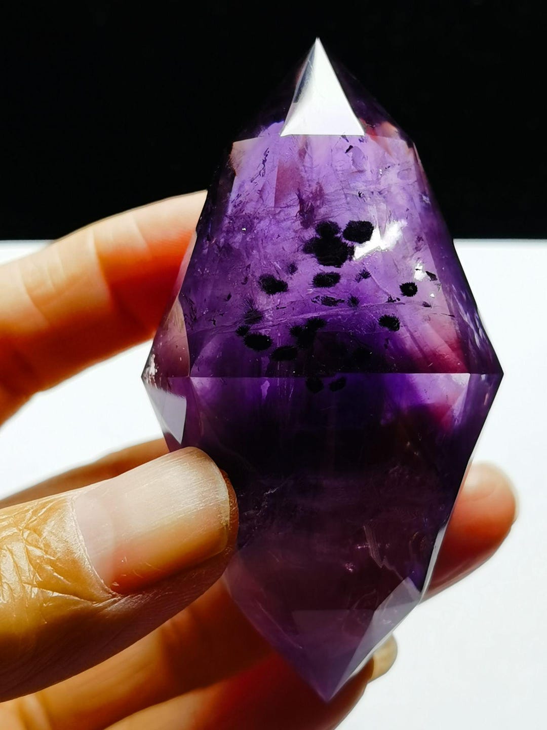 Tibetan High Altitude Crystal Clear Rainbow Manifestor Purple Amethyst ...