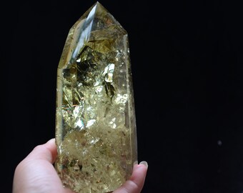 SaDity Crafts 天然蛍石クォーツクリスタルワンドポイント Amazon.co