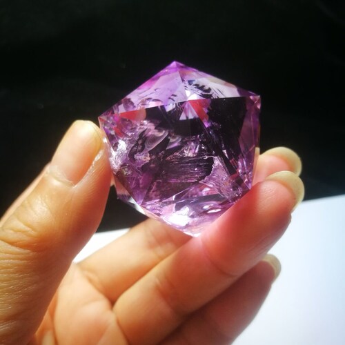 Tibetan High Altitude Amethyst Rainbow Purple Crystal Quartz 60 Side Disintegrator Pranic 1.57 inch Healing shops Reiki Energy Spiritual#20210811