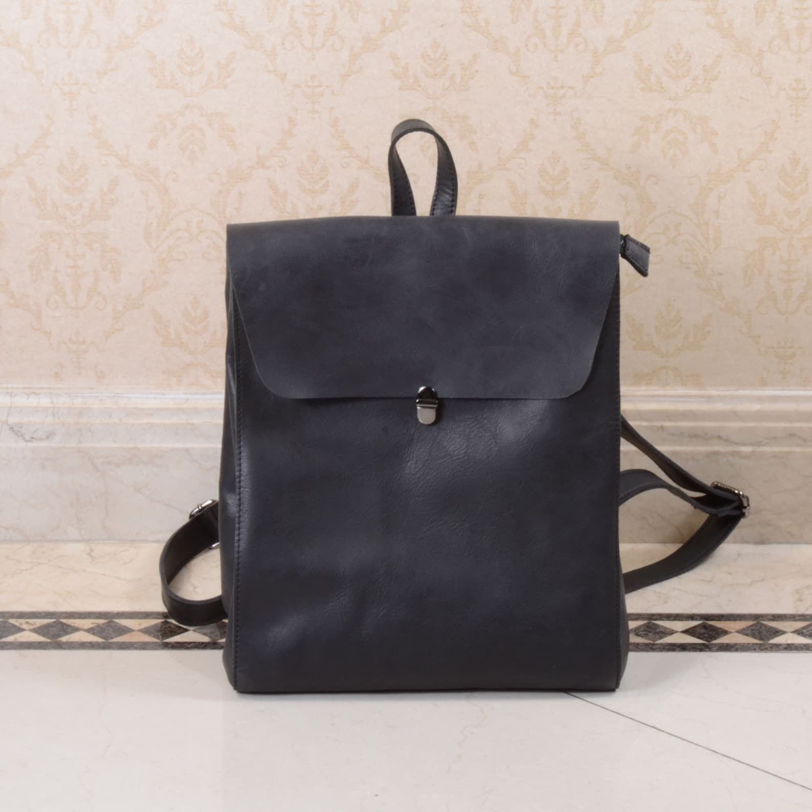 Handmade Genuine Leather Backpack Etsy UK
