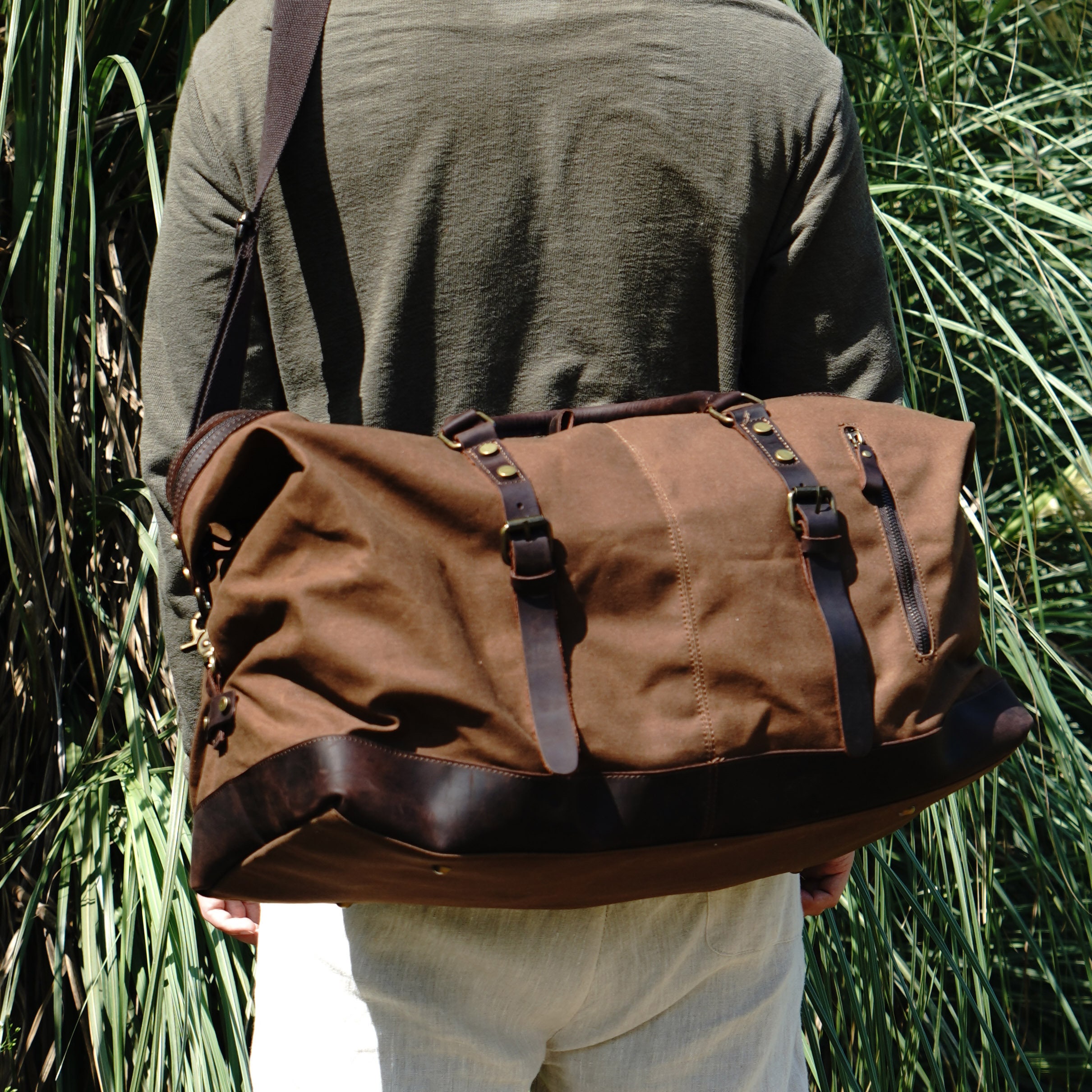 Waxed Canvas Duffle Bag  The William Duffle Waxed Canvas Bag - Go Forth  Goods ®