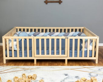 Chelsea - Toddler Floor Bed Montessori Floor Bed, Kids Beds, Handmade Bed, Montessori Bed, Toddler Bed, Childrens Bed, W/SLATS Wooden Bed