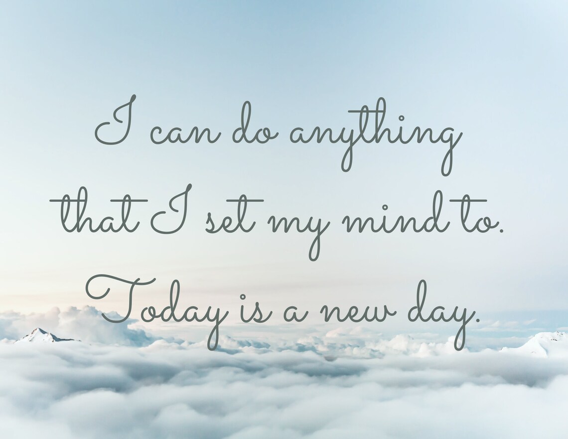 2023 Wall Calendar Positive Affirmations Positive Mindsets Etsy