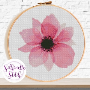 Flower  Cross Stitch Pattern - Flower  Cross Stitch Pattern - Counted Cross Stitch Pattern - Modern Pattern