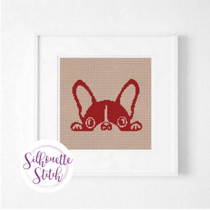 Boston Terrier Cross Stitch Pattern - Dog Cross Stitch Pattern - Easy Cross Stitch -Hand Embroidery - Modern Pattern  - Digital PDF File
