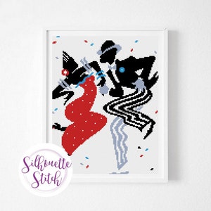 Dance Cross Stitch Pattern - Modern Cross Stitch Pattern  - Counted Cross Stitch Pattern - Hand Embroidery - Digital PDF File