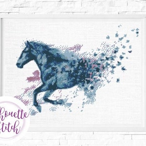 Horse Cross Stitch Pattern - Counted Cross Stitch Pattern - Hand Embroidery - Modern Pattern  - PDF File