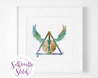 Magic symbol Cross Stitch Pattern - Kids room decor Cross Stitch Pattern - Watercolor Cross Stitch Pattern