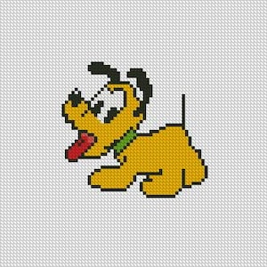 Könnte beinhalten: Eine Cartoon-Illustration eines gelben und schwarzen Hundes mit herausgestreckter roter Zunge. Der Hund trägt ein grünes Halsband.