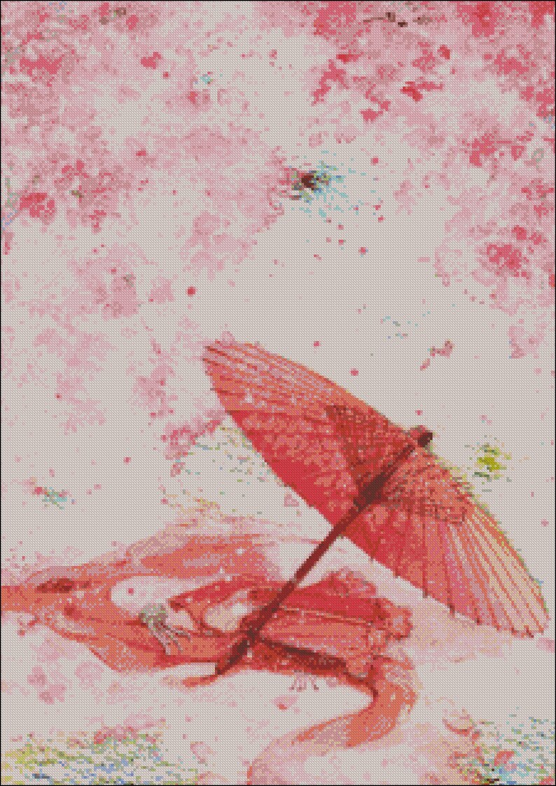 Japanese landscape Cross Stitch Pattern Counted Cross Stitch Etsy