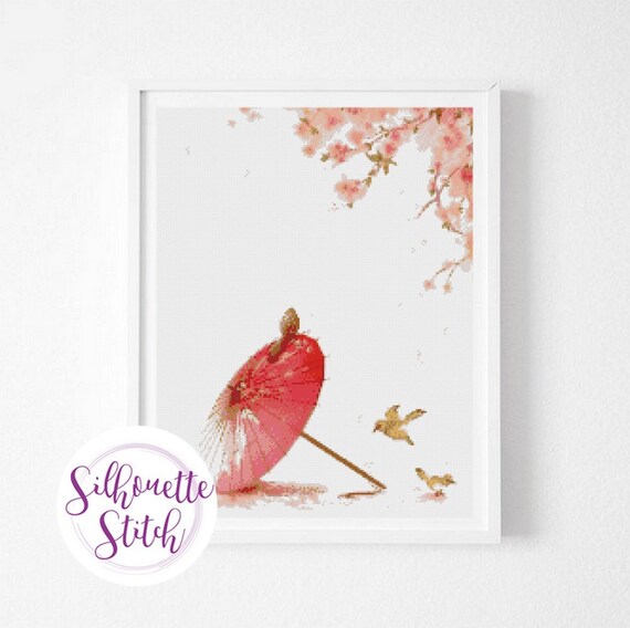 Japanese Landscape Cross Stitch Pattern Counted Cross Stitch Etsy UK