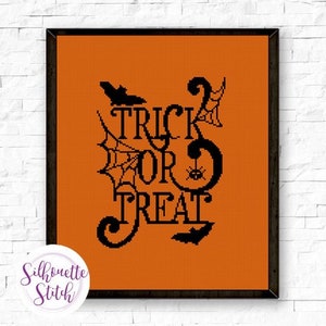 Halloween point de croix - modèle de point de croix - modèle de point de croix compté - broderie à la main - modèle moderne - fichier PDF