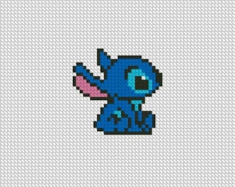 2'' Lilo Stitch Cross Stitch Pattern - Nursery  decor Cross Stitch Pattern - Watercolor Cross Stitch Pattern - Counted Cross Stitch Pattern