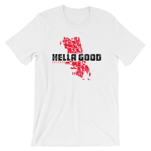 Chicago windige Stadt Hella gut Kurzarm Unisex T-Shirt