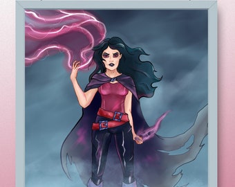 Superwoman Poster, Frau Superheld Poster, Kunst im Comic-Stil, Comic-Print, Superheld-Druck, Superheld-Dekor, Mädchenzimmer Druck, Comic-Kunst-Svg