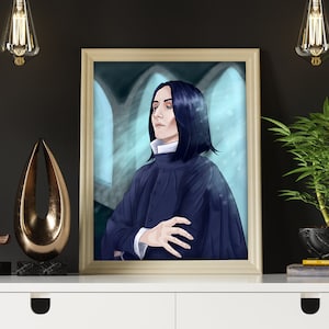 Zauberer mit schwarzem haar print svg, Männlicher Zauberer in Mantelkunst, Tränke Meister Poster, Zauberer Professor svg, Zaubertränke Meister Poster Download