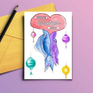Bats valentine&#39;s day greeting card, Bats Greeting Card, Spooky Valentine Printable Card, valentine card goth, Gothic valentine&#39;s day art