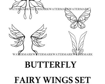 Feenflügel png Schablone, Feenflügel svg, Insektenflügel svg, Feenflügel print, Schmetterlingsflügel Clipart druckbar, Feenflügel Digitaldruck