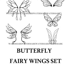 Feenflügel png Schablone, Feenflügel svg, Insektenflügel svg, Feenflügel print, Schmetterlingsflügel Clipart druckbar, Feenflügel Digitaldruck