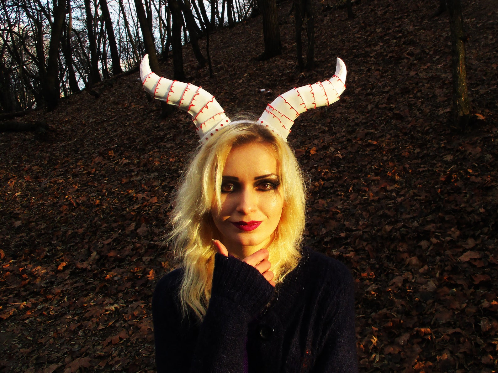 White Horns Gothic Horns Halloween Costume Fawn Demon Horns Etsy