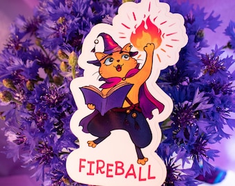 DND Funny Sticker, Fireball png sticker, dnd sticker png, Dungeons and Dragons art print, I Cast Fireball png svg, Tabletop Gaming Sticker