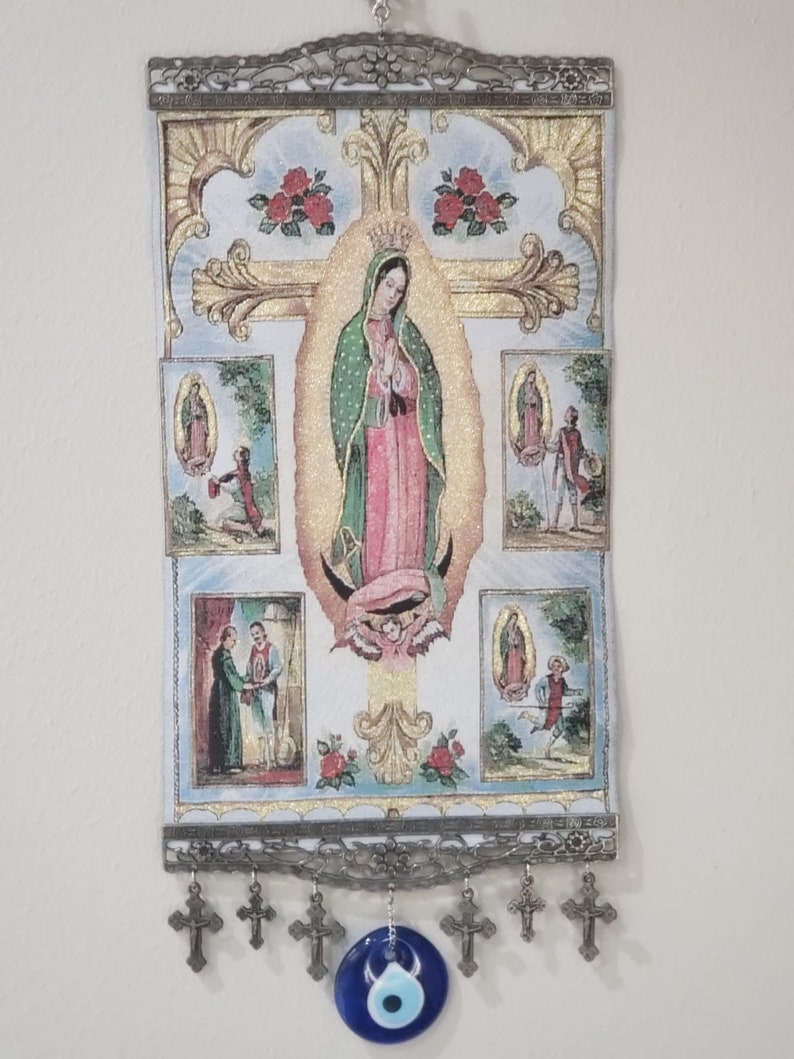Woven Religious Tapestry Wall Hanging Catholic Christianity Etsy