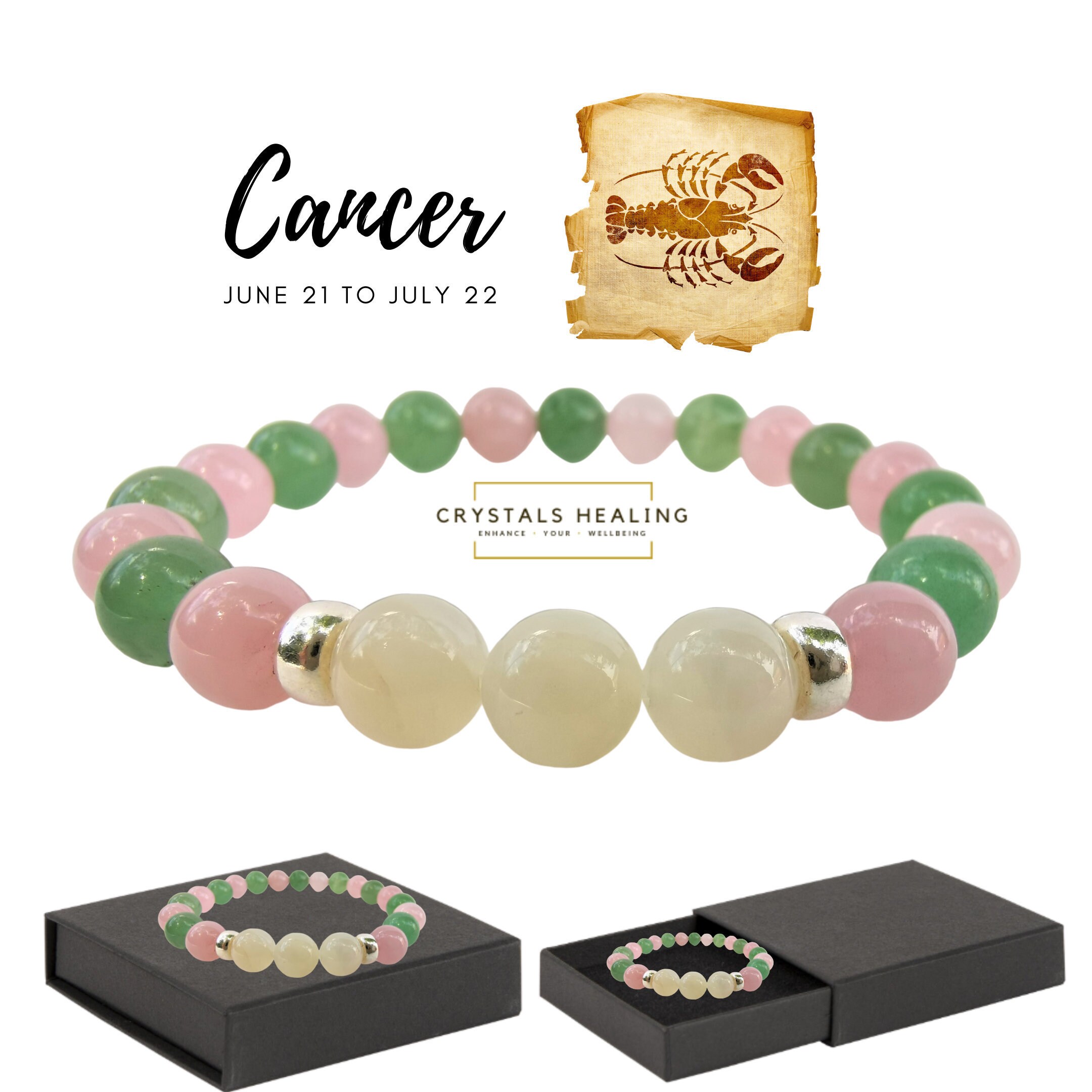 Cancer Zodiac Bracelet Beaded Bracelets Gifts Bracelet For Etsy