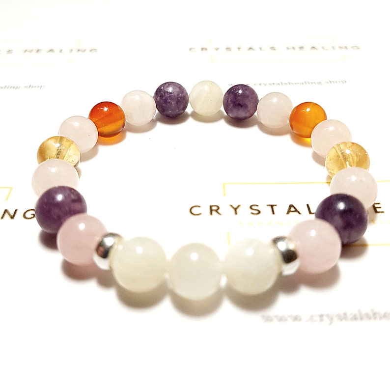 Menopause Bracelet Crystal Healing Bracelet Genuine Gemstones Etsy