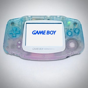 Custom Pink and Blue Fade Game Boy Advance with Backlight Mod