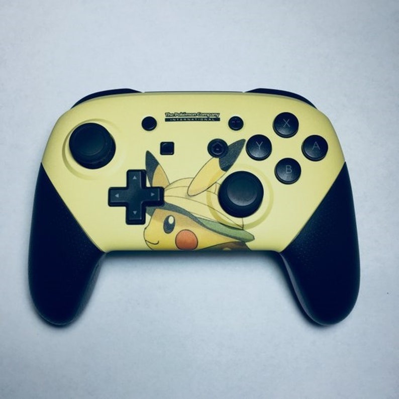 Custom Pokemon Nintendo Switch Pro Controller Pikachu Theme Etsy