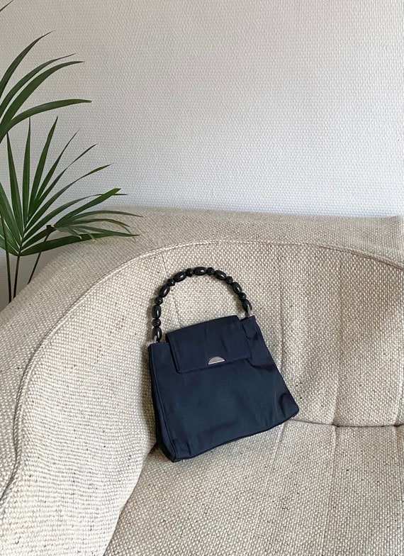2000s Dior by John Galliano dark navy mesh bag