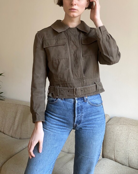 1970s Yves Saint Laurent military short jacket xs/