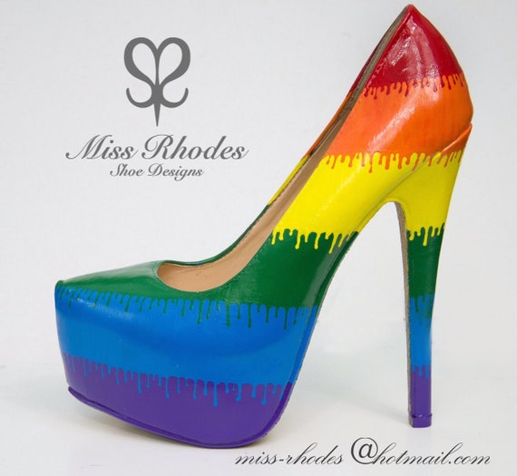 ladies rainbow shoes