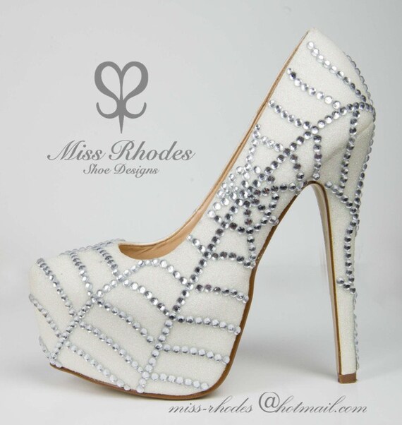 ladies crystal spiderweb spider stiletto heels shoes pumps etsy