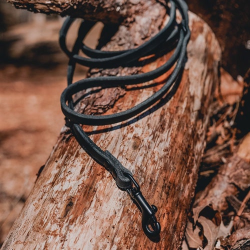 Amish Dog Leash Leather Dog Lead Strong Leather Leash Etsy