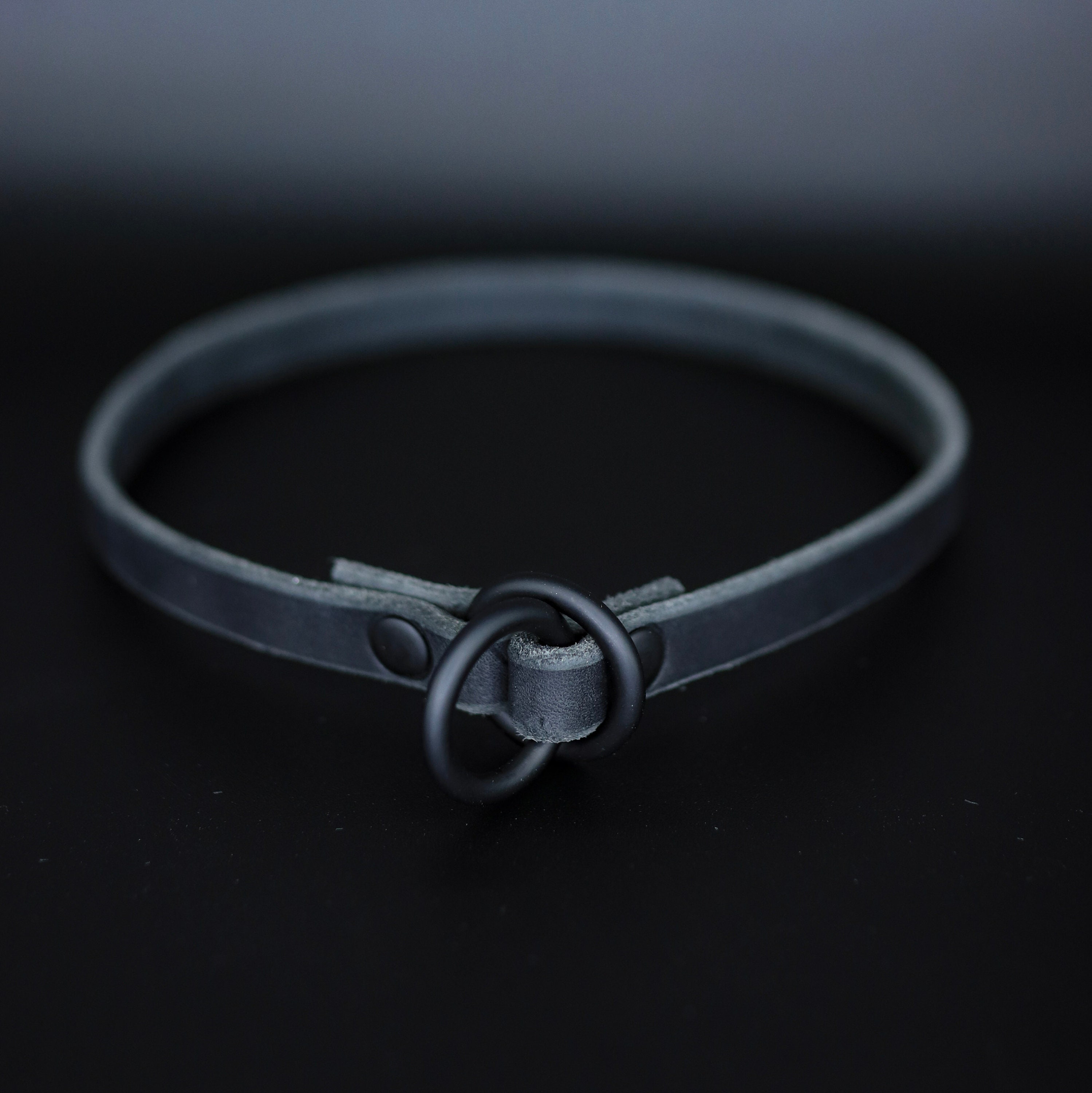 Leather Slip Collar Black Slip Collar Slip Collar Etsy