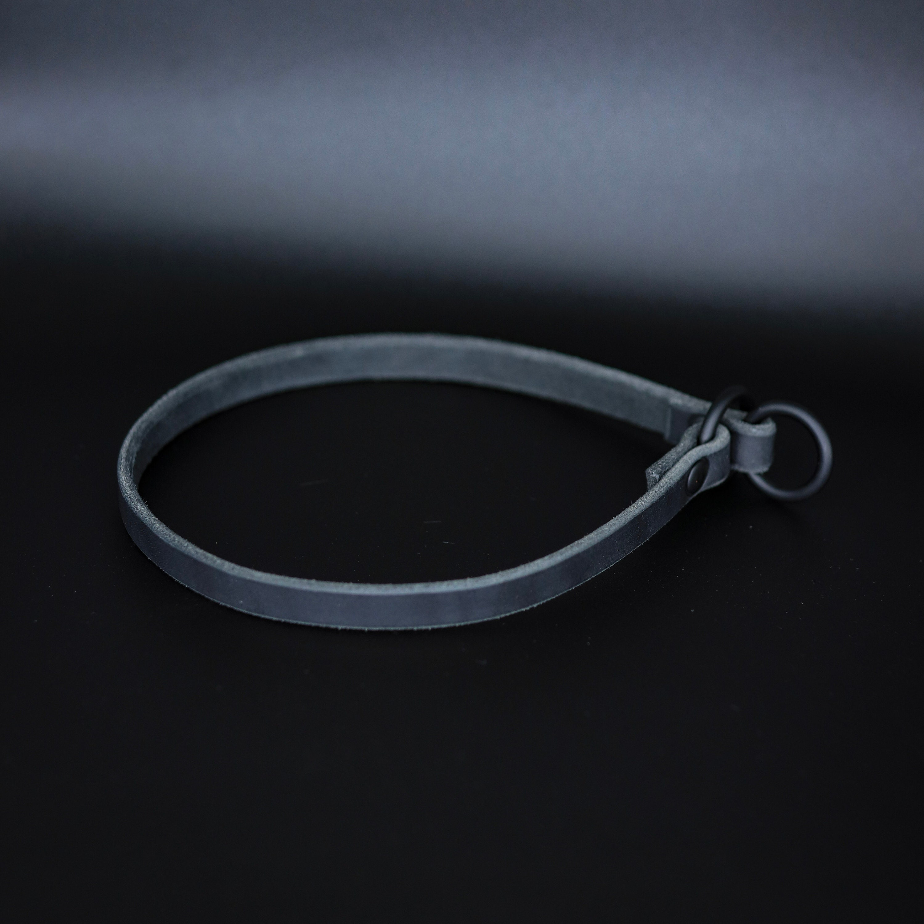 Leather Slip Collar Black Slip Collar Slip Collar Etsy