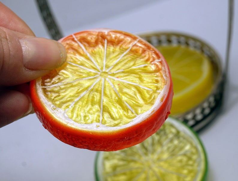Big LIME SLICE LEMON Slice Orange Slice Citrus Cabochons | Etsy