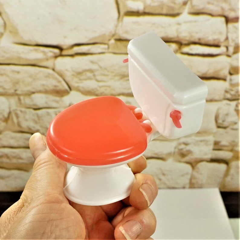 DOLLHOUSE TOILET MINIATURE Dollhouse Bathroom Accessory Mini Etsy